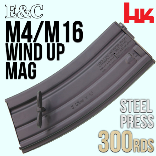 HK M4/M16 Wind Up Magazine 300Rds (BK)
