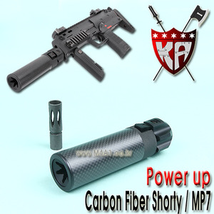 Power up Carbon Fiber Shorty Silencer for MP7