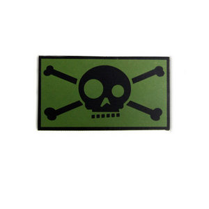 Funny Skull Embroidery Patch(OD)