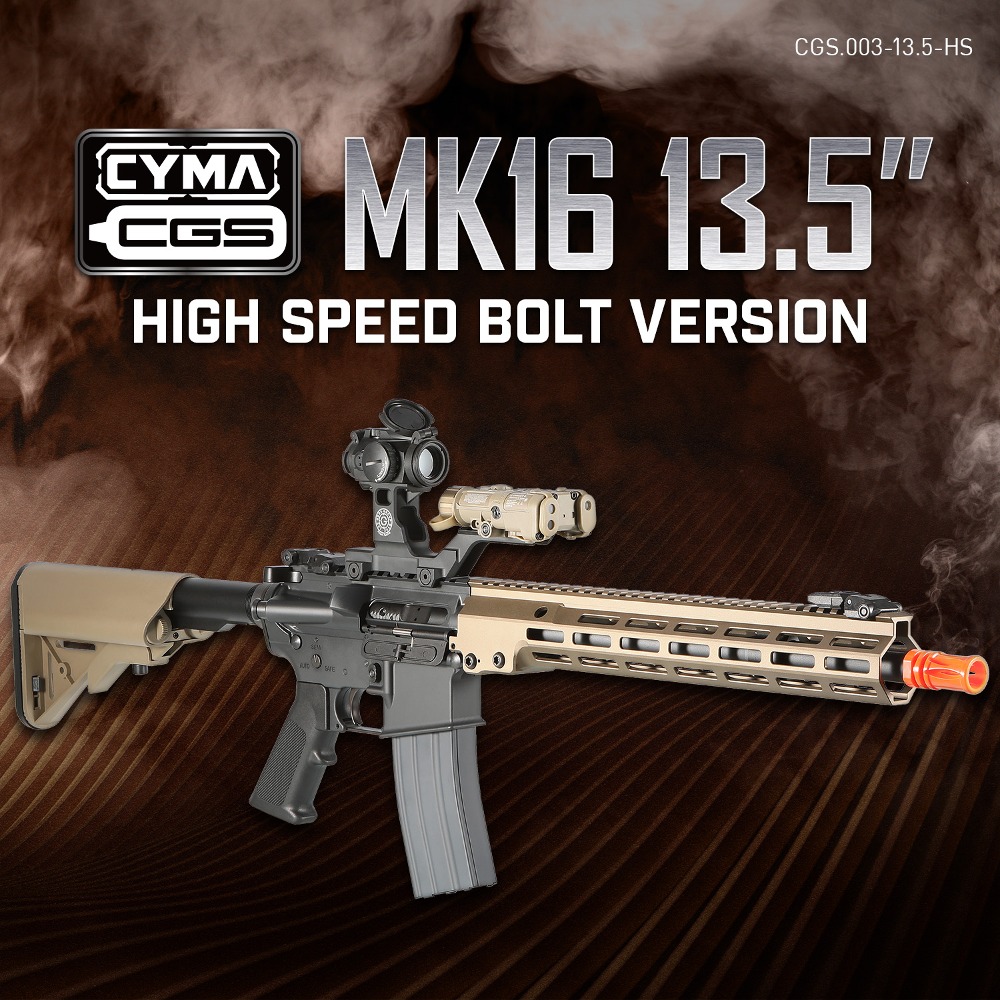 CYMA CGS MK16 13.5&quot; GBB Rifle (하이 스피드 볼트 버전)